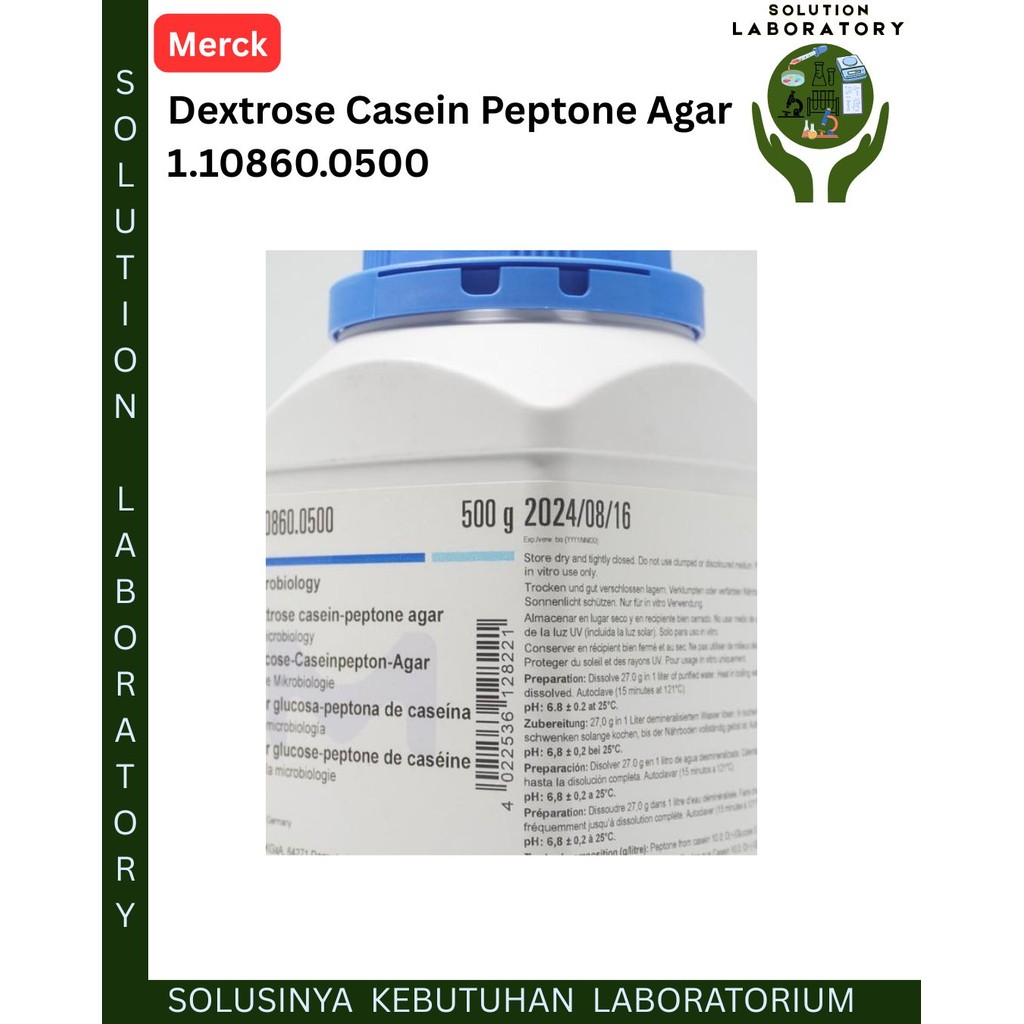 Jual Dextrose Casein Peptone Agar 1.10860.0500 Merck | Shopee Indonesia
