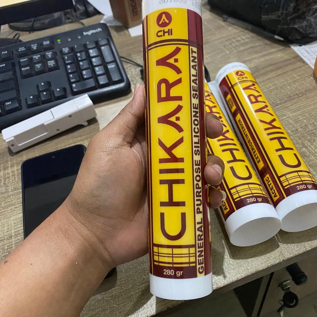 Jual Chikara Silicone Sealant Acetic Lem Serbaguna Kaca Alumunium Logam ...