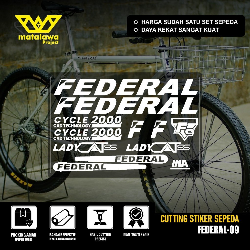 Jual STIKER FEDERAL Cutting STICKER Sepeda FEDERAL Lady Cat ss Stiker ...