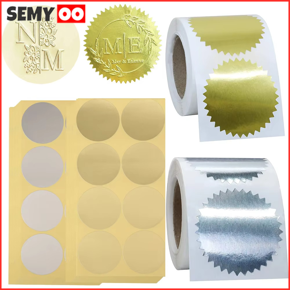 Jual SEMYOO 250pcs Sticker Gold Emboss Sertifikat Sticker Seal Untuk ...