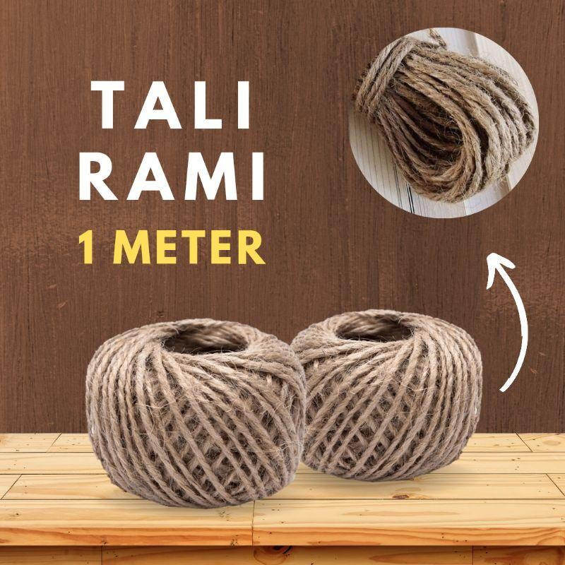 Jual Tali Rami 1 meter Tali Goni Coklat 2 ply 1m Ikat Hangtag Jerami ...