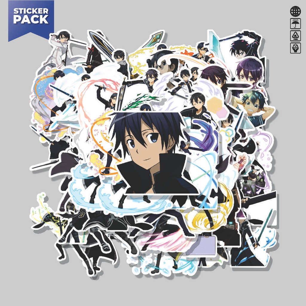 Jual [100PCS]Stiker Pack Stiker Anime Kirito [Sword Art Online ...