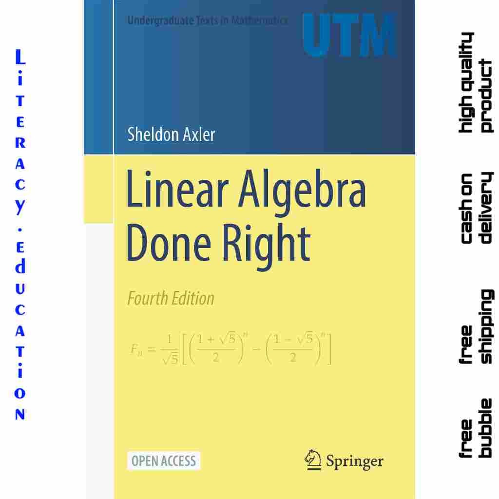 Jual LINEAR ALGEBRA DONE RIGHT FOURTH EDITION SHELDON AXLER | Shopee ...