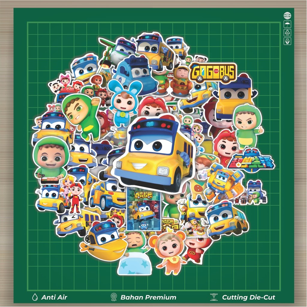 Jual HOT 50 PCS STIKER Stiker Go Go Bus Cartoon Stiker Fashion Cars ...