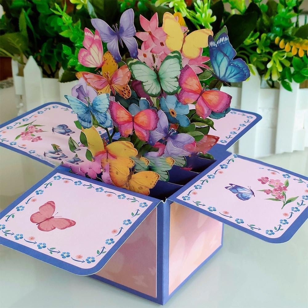 Jual 3D Pop UP Happy Birthday Greeting Invitation Cards Gift Card Thank ...