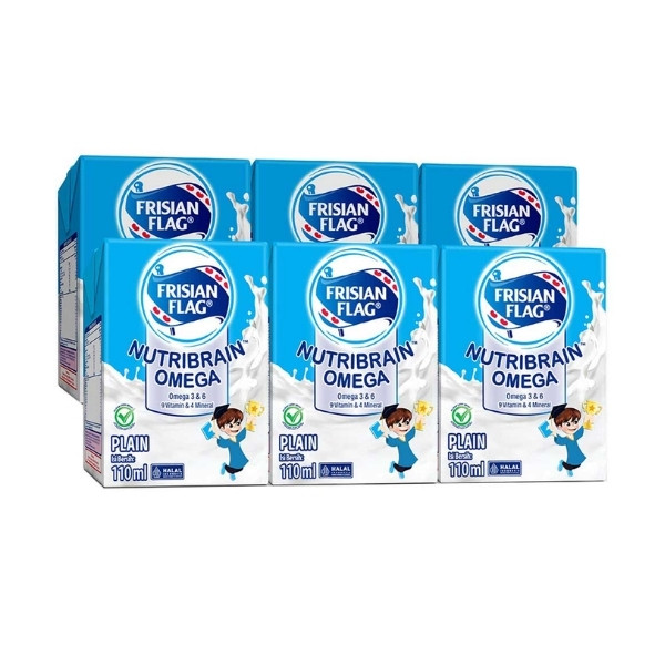 Jual FRISIAN FLAG UHT NUTRIBRAIN PLAIN MP 6x110 ML | Shopee Indonesia
