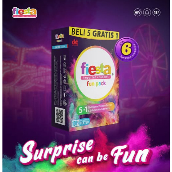 Jual Kondom Fiesta Fun Pack - 6 Pcs / Berbagai Rasa | Shopee Indonesia