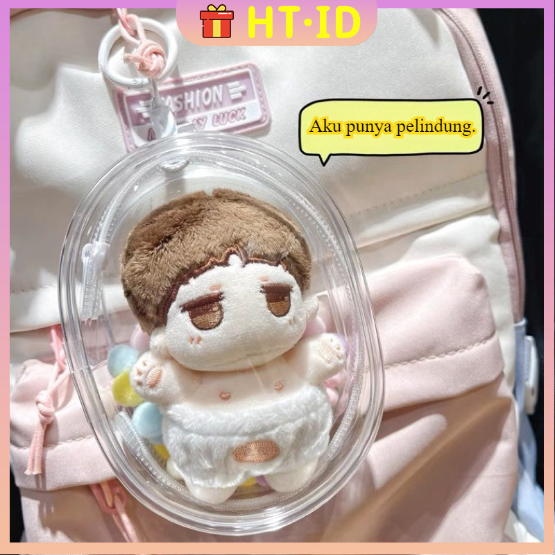 Jual 【READY】Dompet Boneka Oval Pouch Doll Keychain Bag Pvc Transparant ...