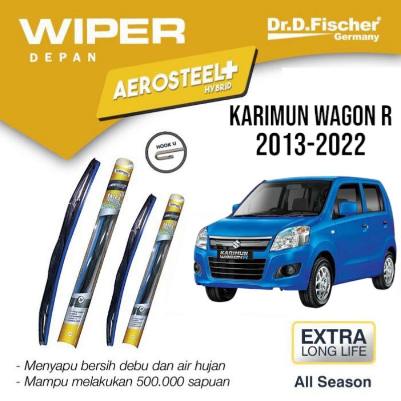 Jual WIPER HYBRID KACA DEPAN MOBIL KARIMUN WAGON R Dr.D.Fischer 20