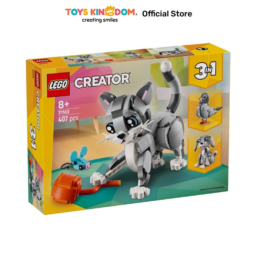 Jual Toys Kingdom Lego Creator 3 In 1 Playful Cat Set 407 Pcs 31163 ...