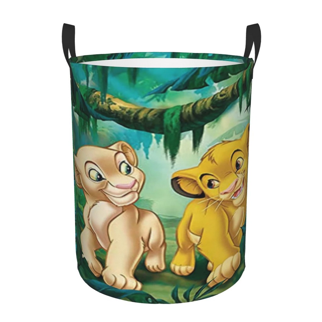 Jual Custom Cartoon Lion King Simba Laundry Basket Collapsible Large ...