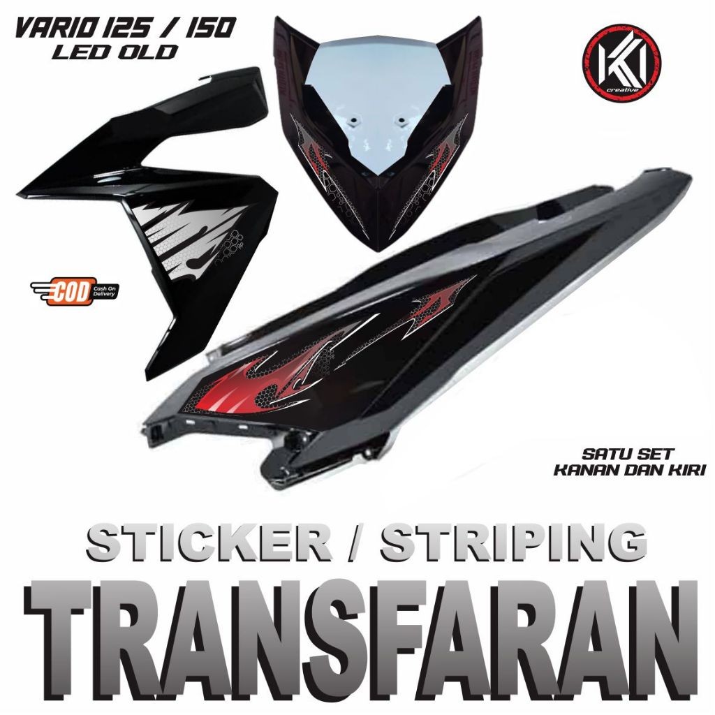 Jual Variasi motor STICKER STRIPING TRANSFARAN/TRANSPARAN MOTOR VARIO ...