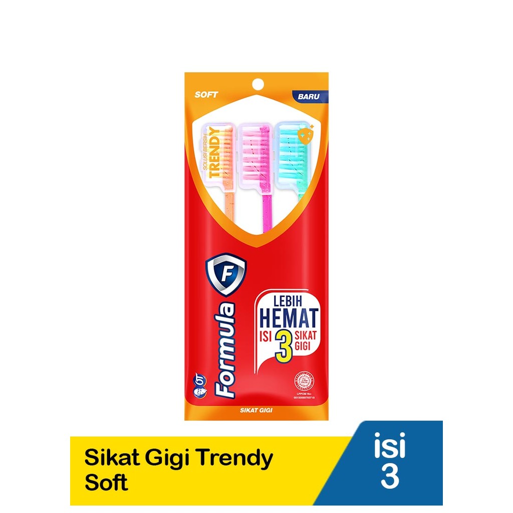 Jual FORMULA SIKAT GIGI TRENDY 3'S SOFT | Shopee Indonesia