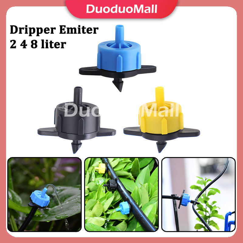 Jual 50PCS Dripper Emiter 2 4 8 liter / Tetes Selang PE Irigasi ...