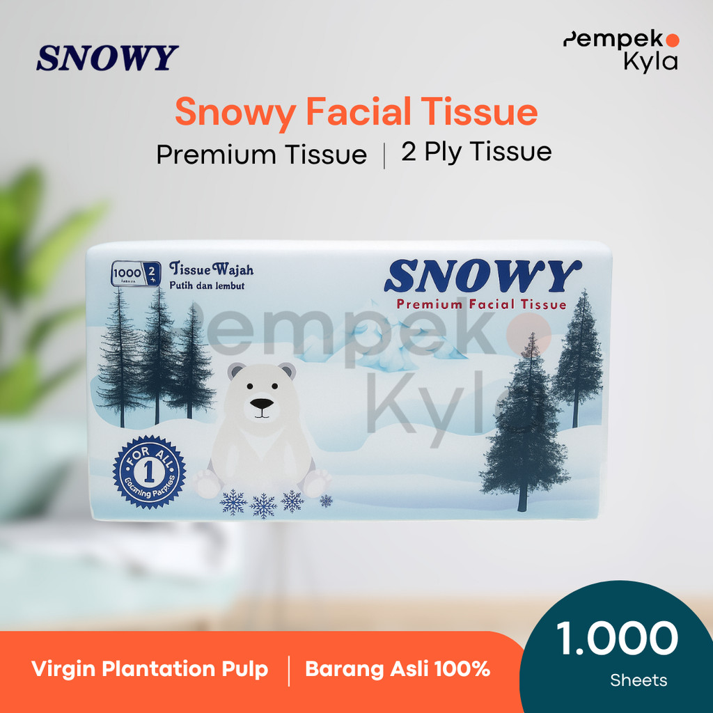 Jual Tissue facial Snowy 1000 sheets / tissue 1000 sheets | Shopee ...