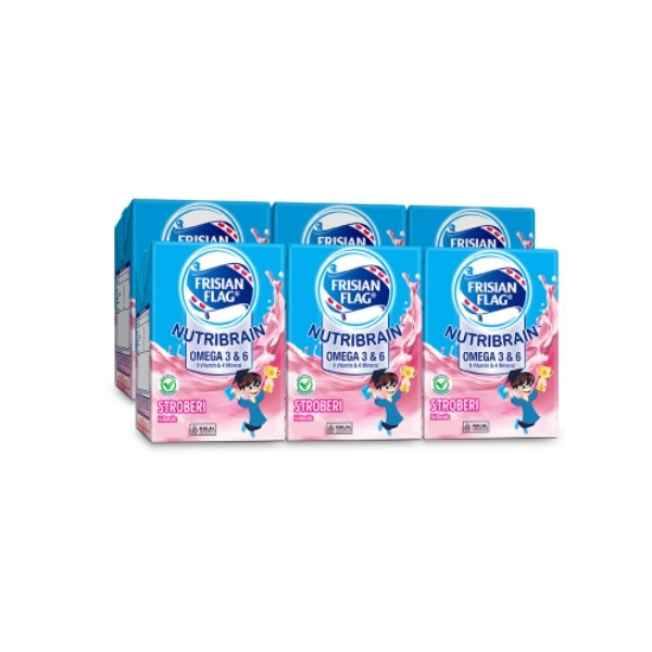 Jual FRISIAN FLAG UHT NUTRIBRAIN STRAWBERRY TP MP 6x110 ML | Shopee ...