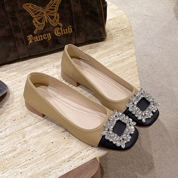Meirong Sepatu Flat Shoes Putih Korean Style Wanita Import Empuk Flat Shoes Kerja 2026 35 40