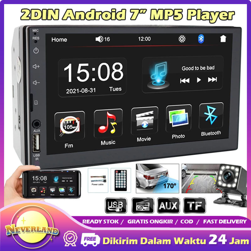 Jual 7021/7101/7018b Head Unit Double DIN Android 7 INCI Audio Car MP5 ...