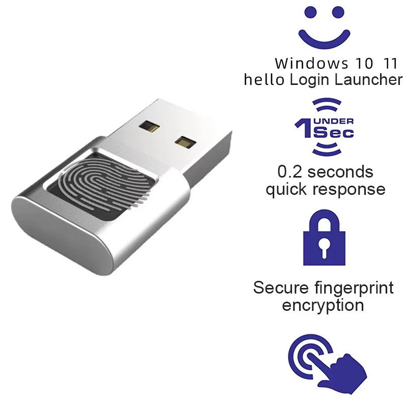 Jual New U8 USB Fingerprint Reader Module Windows Hello Dongle Fast ...