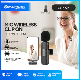Mic Wireless Clip On 1 Mic Lightning Port High Sensitive Hd Audio Record Noice Reduction