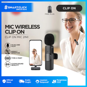 Mic Wireless Clip On 1 Mic Lightning Port High Sensitive Hd Audio Record Noice Reduction