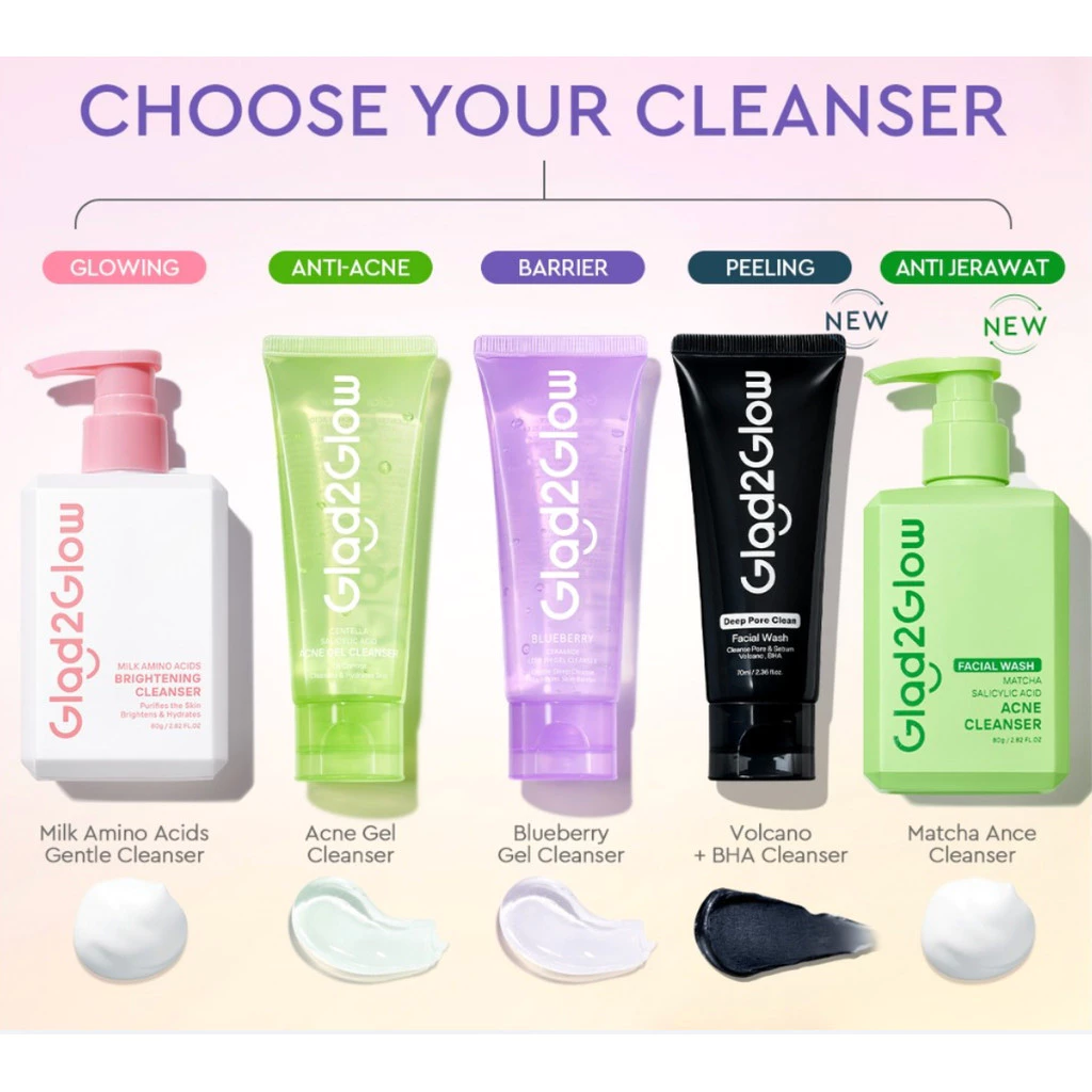 Glad2Glow Blueberry Ceramide Cleanser 70ml pH 5.5