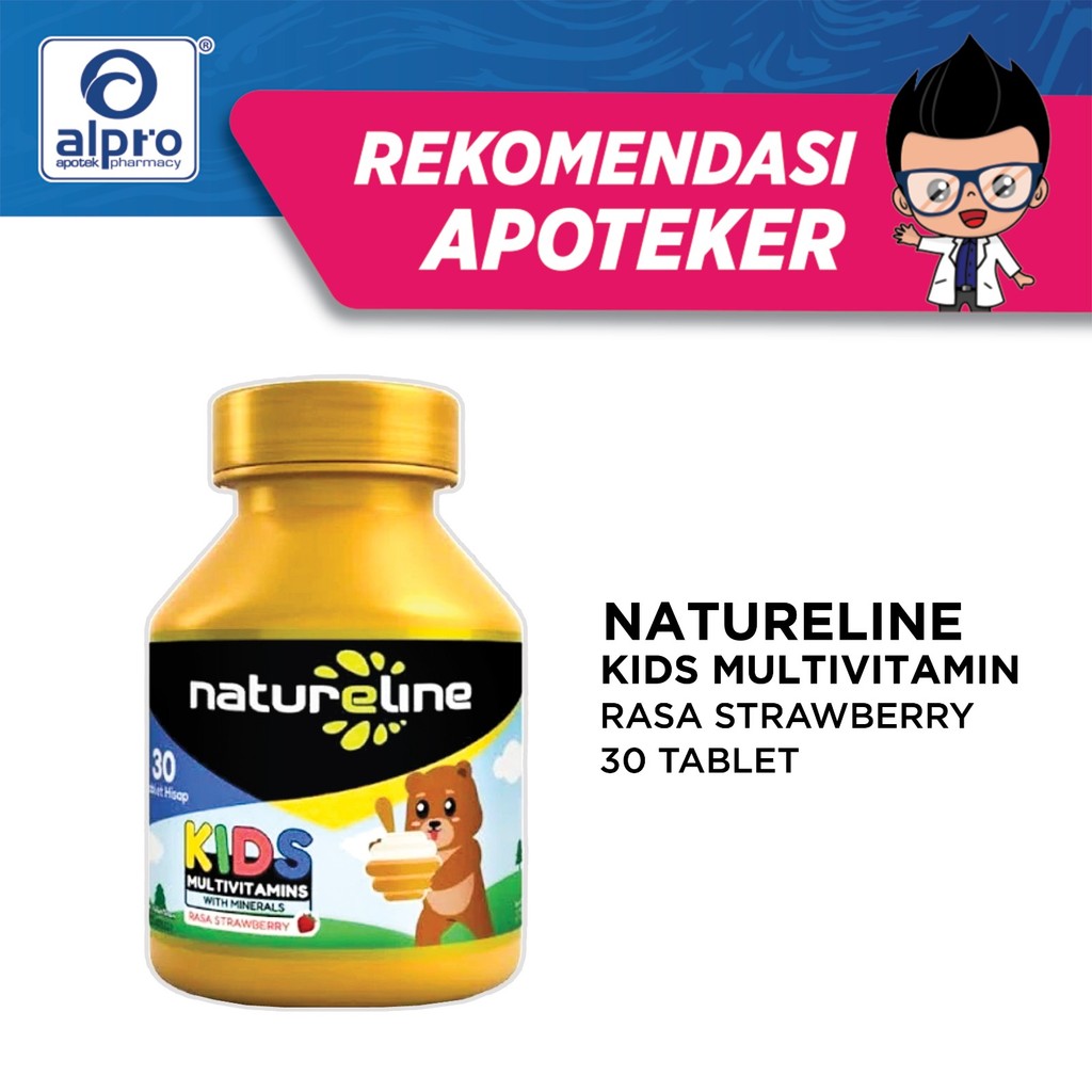 Jual Natureline Kids Multivitamin With Minerals Rasa Strawberry 30 ...