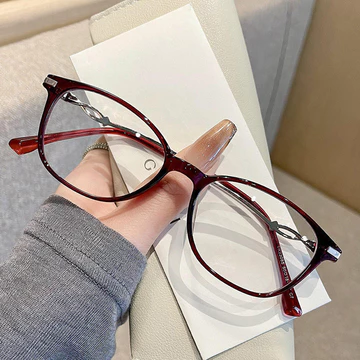 Red Line Kacamata Minus 1 2 3 4 5 6 Lensa Anti Radiasi Blueray Wanita Pria Square Frame Retro
