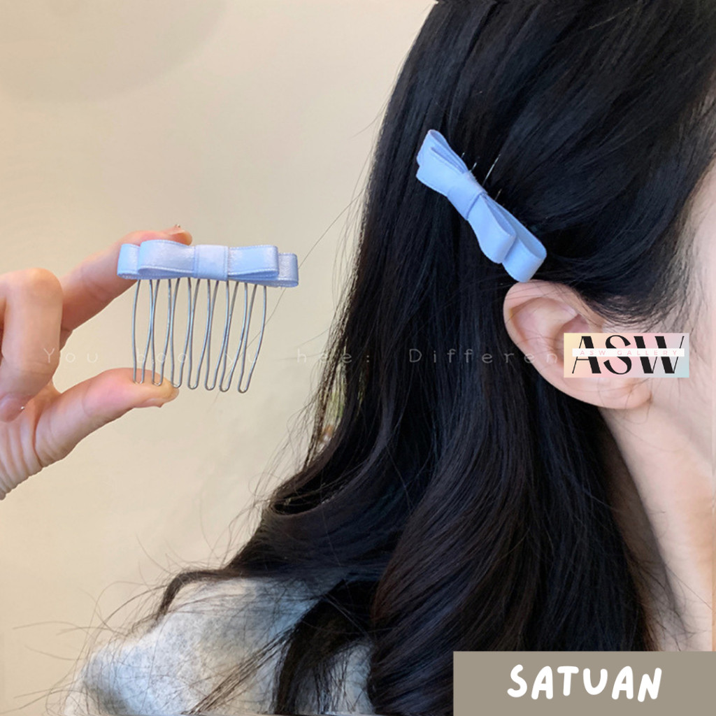 Jual Sirkam Rambut Wanita Ribbon Korean Style Sisir Hair Comb Aksesoris ...