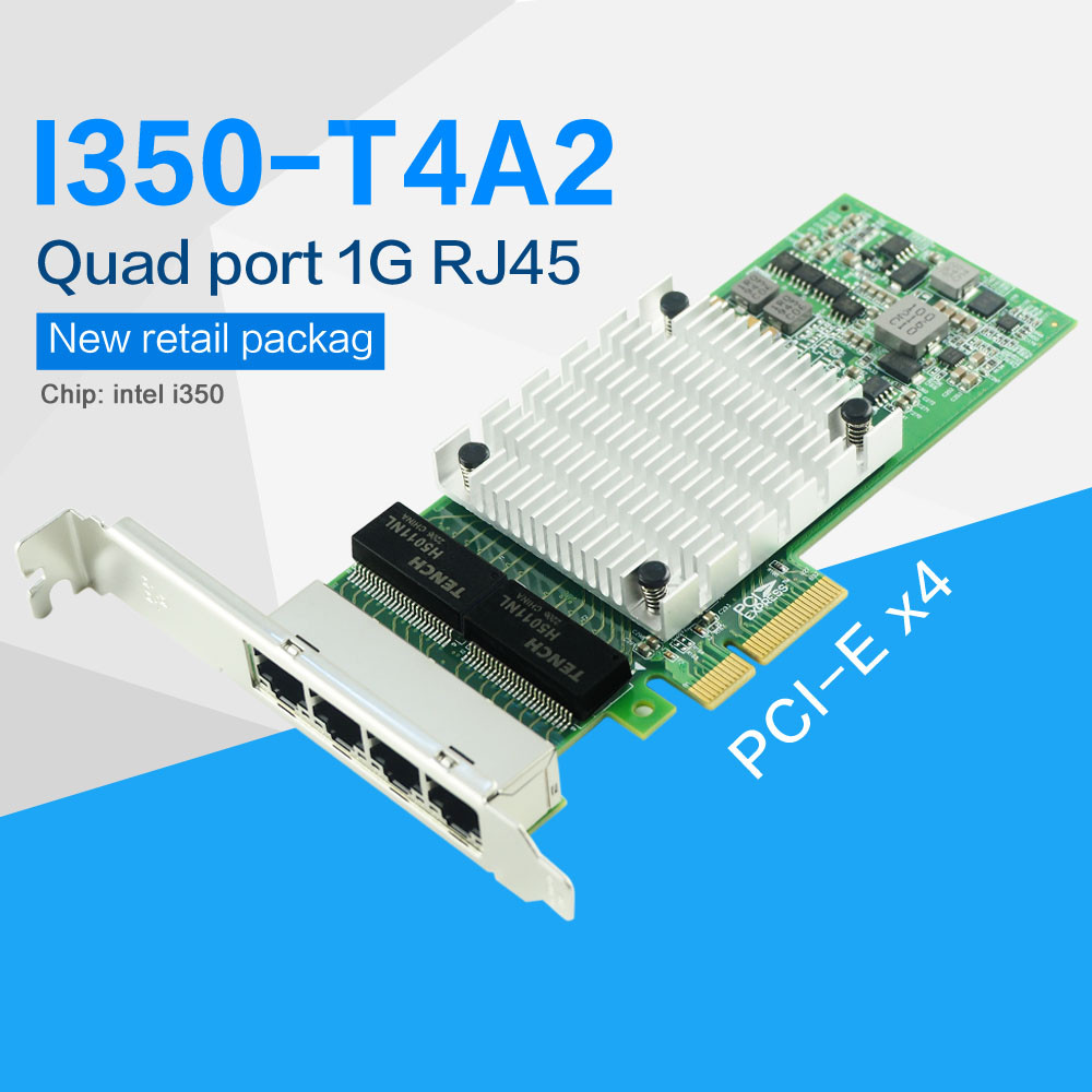 Jual FANMI I350-T4A2 PCIe X4 4 Ports 10/100/1000Mbps Gigabit Ethernet ...