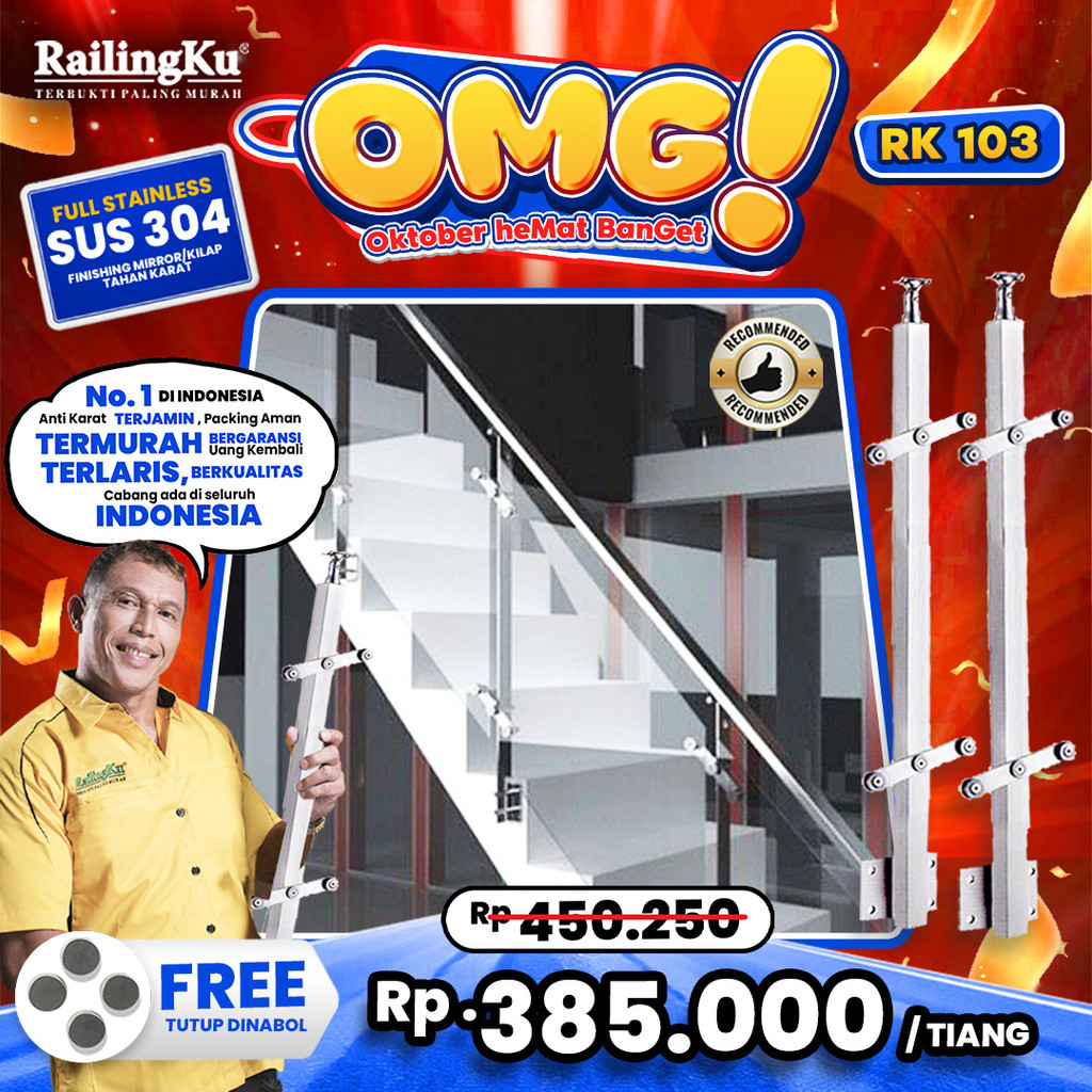Jual Railing Tangga Stainless Hollow Tiang Railingku [OMG!] RK 103 ...