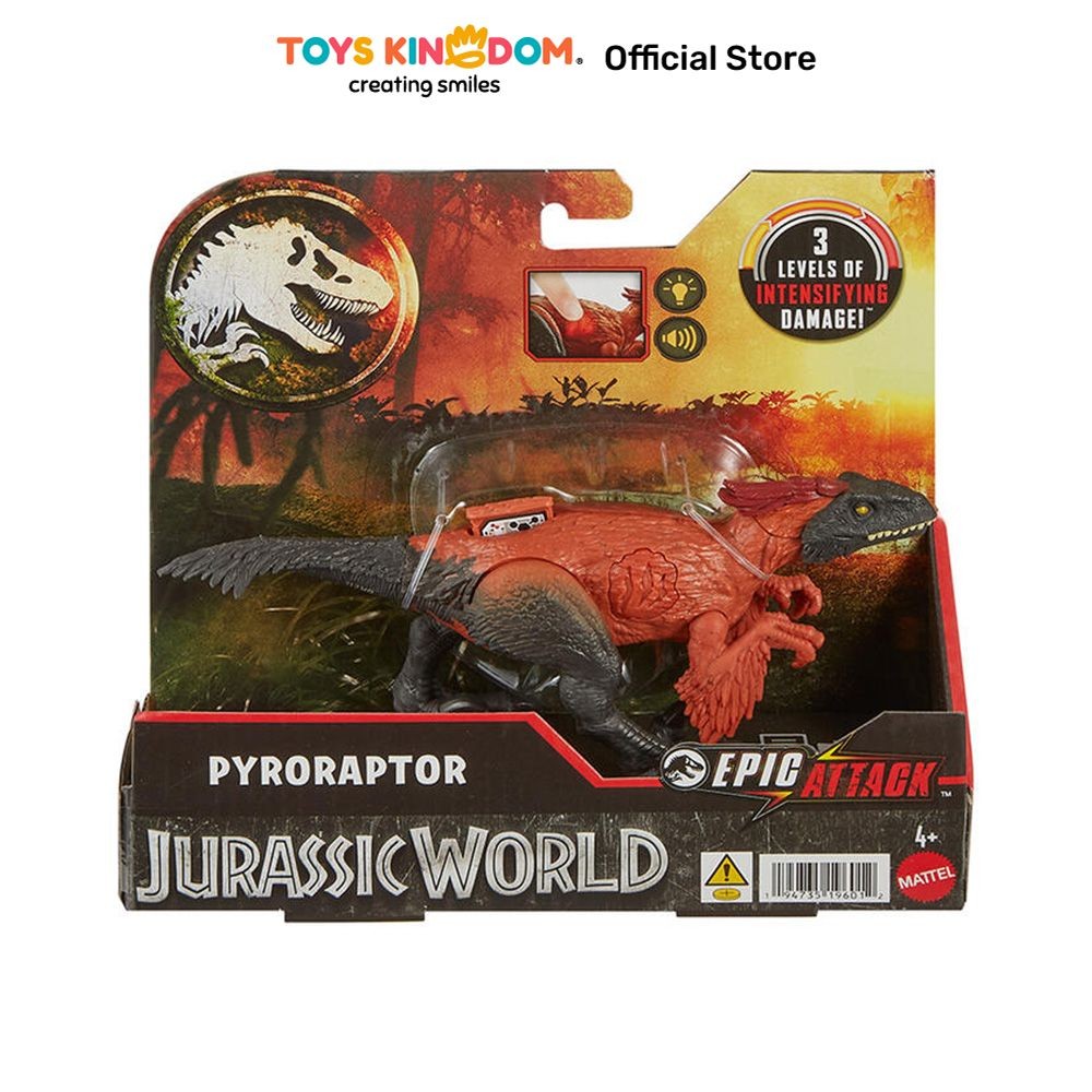 Jual Toys Kingdom Jurassic World Epic Attack Figure Pyroraptor - Hitam ...