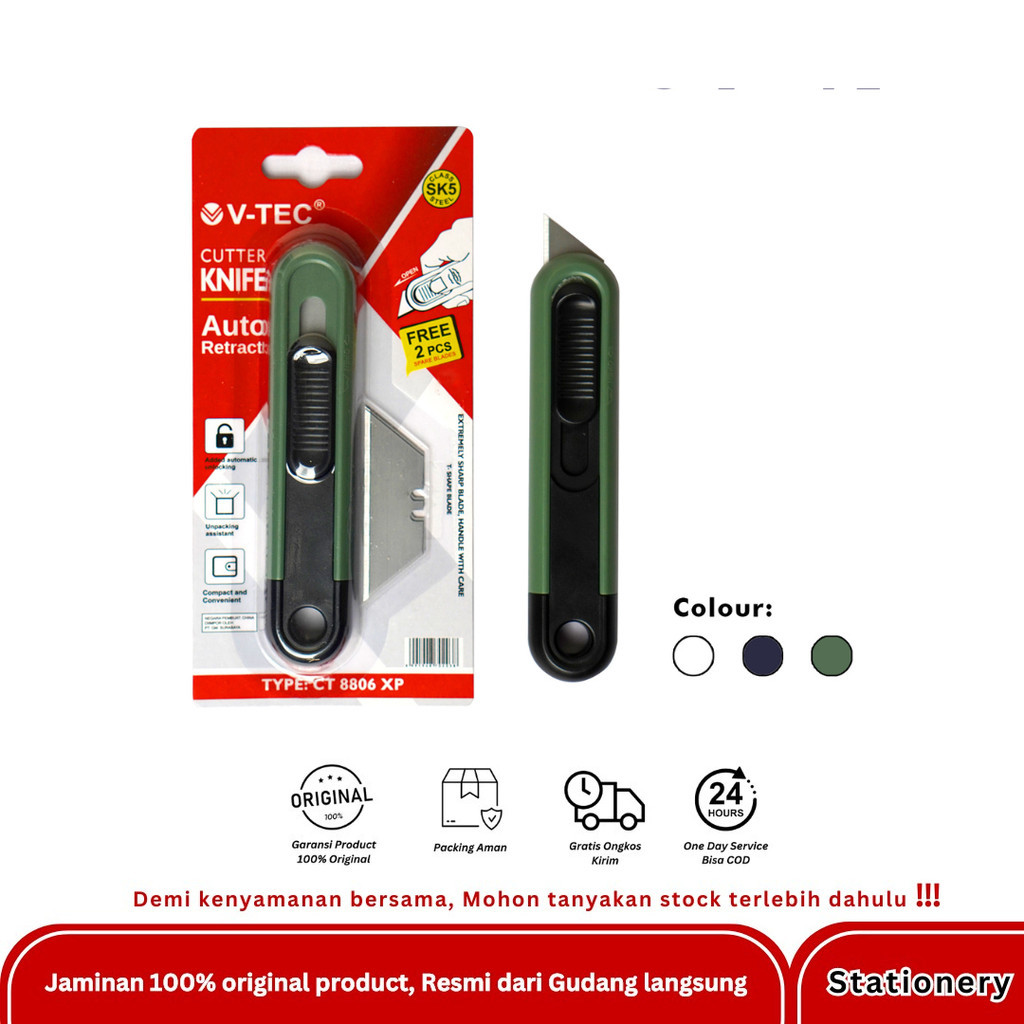 Jual V-TEC CUTTER SEDANG DAN KECIL CT-8806 CT-8804 | Shopee Indonesia