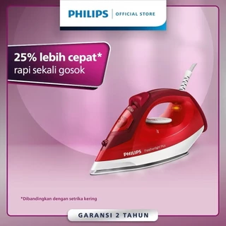 Philips Setrika Uap GC1424/45 Merah - Setrika Uap Optimal, Tapak Non-Stick