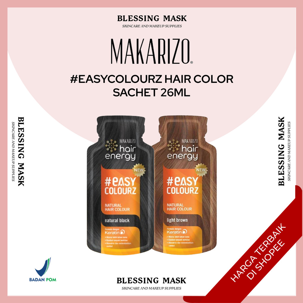 Jual Makarizo #EasyColourz Natural Hair Color Sachet 26ml | Pewarna ...