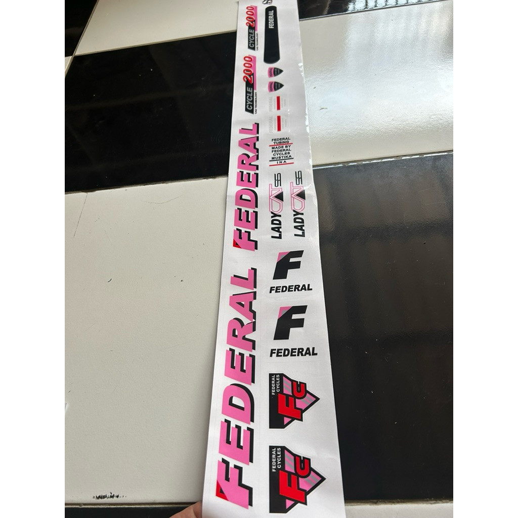 Jual STIKER SEPEDA FEDERAL LADY CAT TRANSPARAN | Shopee Indonesia