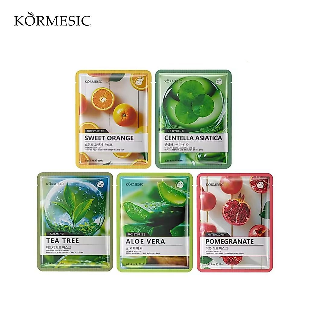 BPOM Kormesic Plants & Fruits Series Sheet Mask Masker Wajah Tisu Lembar Korean Skincare