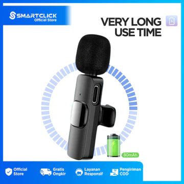 Mic Wireless Clip On 1 Mic Lightning Port High Sensitive Hd Audio Record Noice Reduction