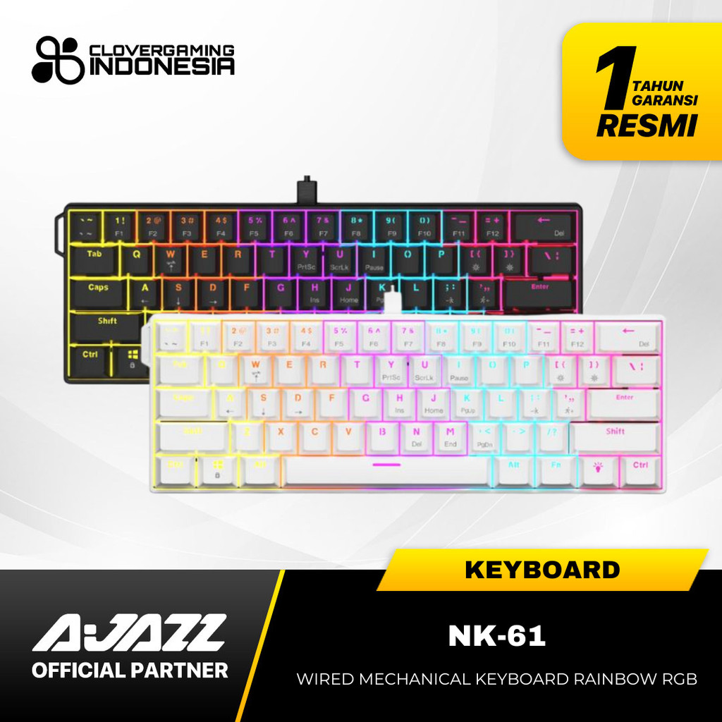Jual Ajazz x Nacodex NK61 NK-61 Wired Mechanical Gaming Keyboard ...
