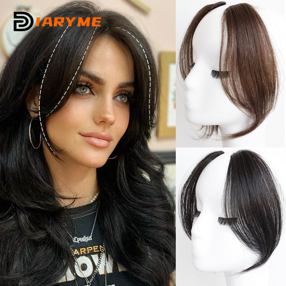 Jual Bangs wig Synthetic Fring Bangs hair extensions for women Middle ...