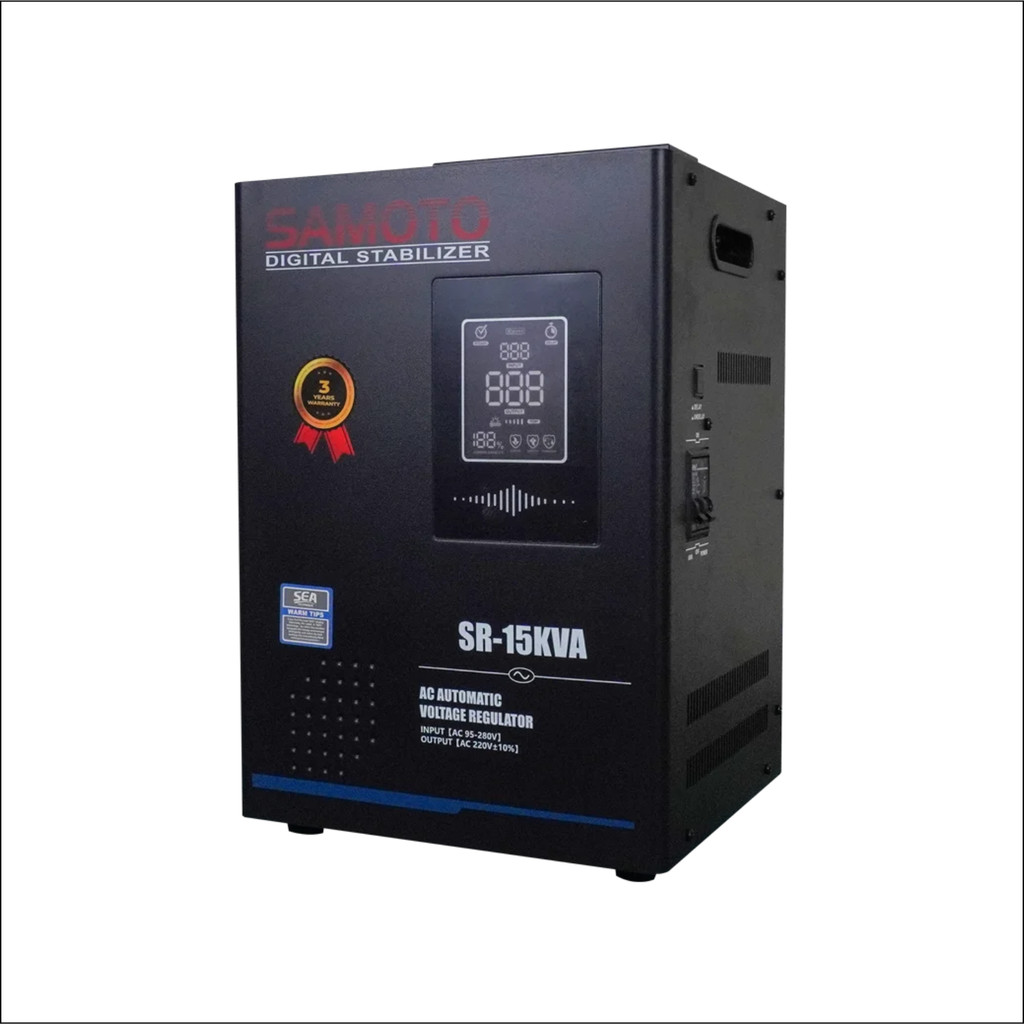 Jual Stabilizer Listrik SAMOTO SR-15KVA Digital Single Phase ...