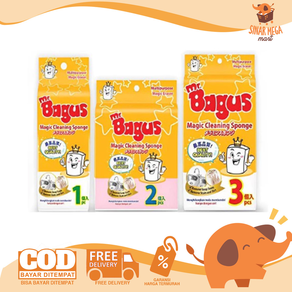 Jual MR. BAGUS Magic Sponge 1-3'S Sabut Magic Sponge | Spons Cuci ...