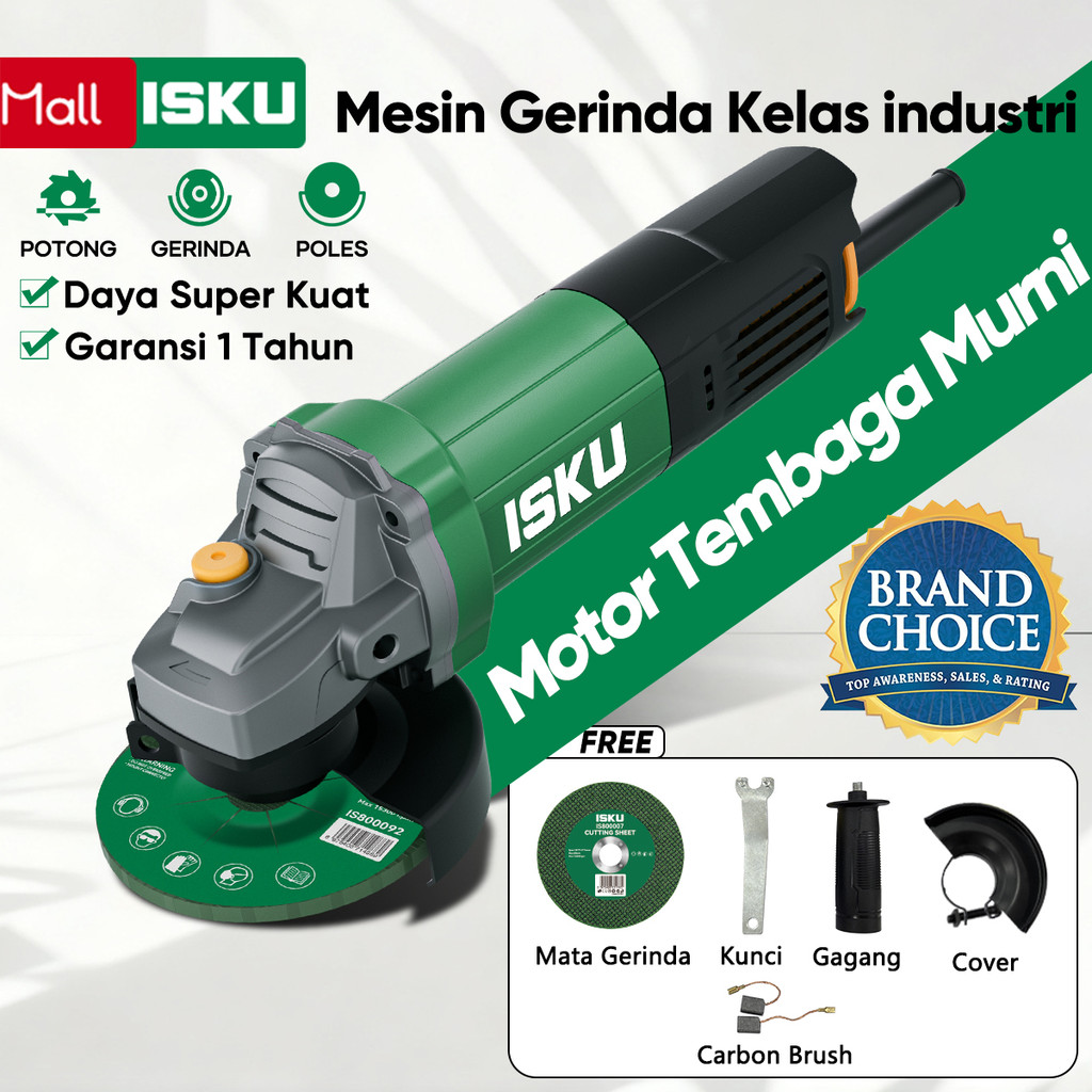 ISKU Mesin Gerinda Tangan 850W Dan 500W Angle Grinder Multifunction/Hand Grinding Machine Angle Grinder 850W