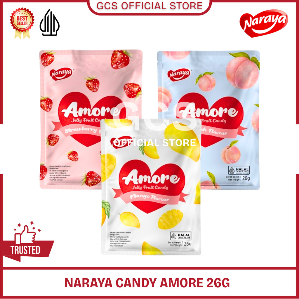 Jual Naraya Amore Jelly Fruit Candy Permen Lunak Rasa Buah Mangga Mango ...