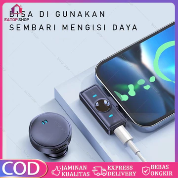 D80 Magnetic Wireless Clip On Microphone Dual Lavalier HP Plug Play Lapel Mic With Charging