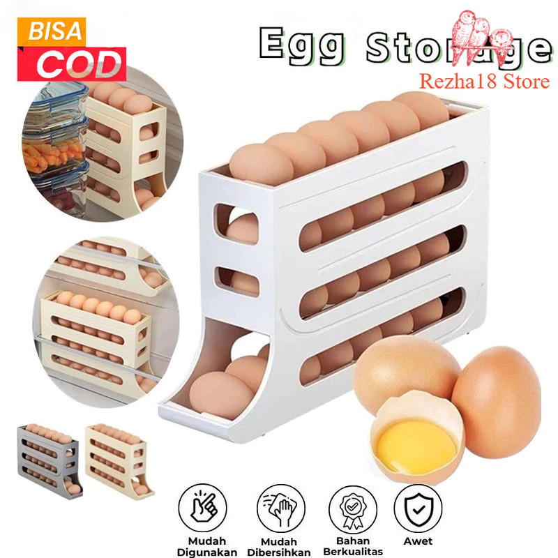 Jual R18 Rak Telur Tingkat Tempat Penyimpanan Telur Minimalis 4 Tingkat ...