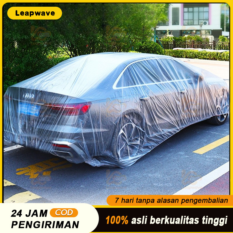 L/XL Penutup Mobil Universal Penutup Debu Mobil Film Transparan Plastik Tahan Air Penutup Pelindung Eksterior Mobil Sepenuhnya Dilapisi Aksesori Mobil
