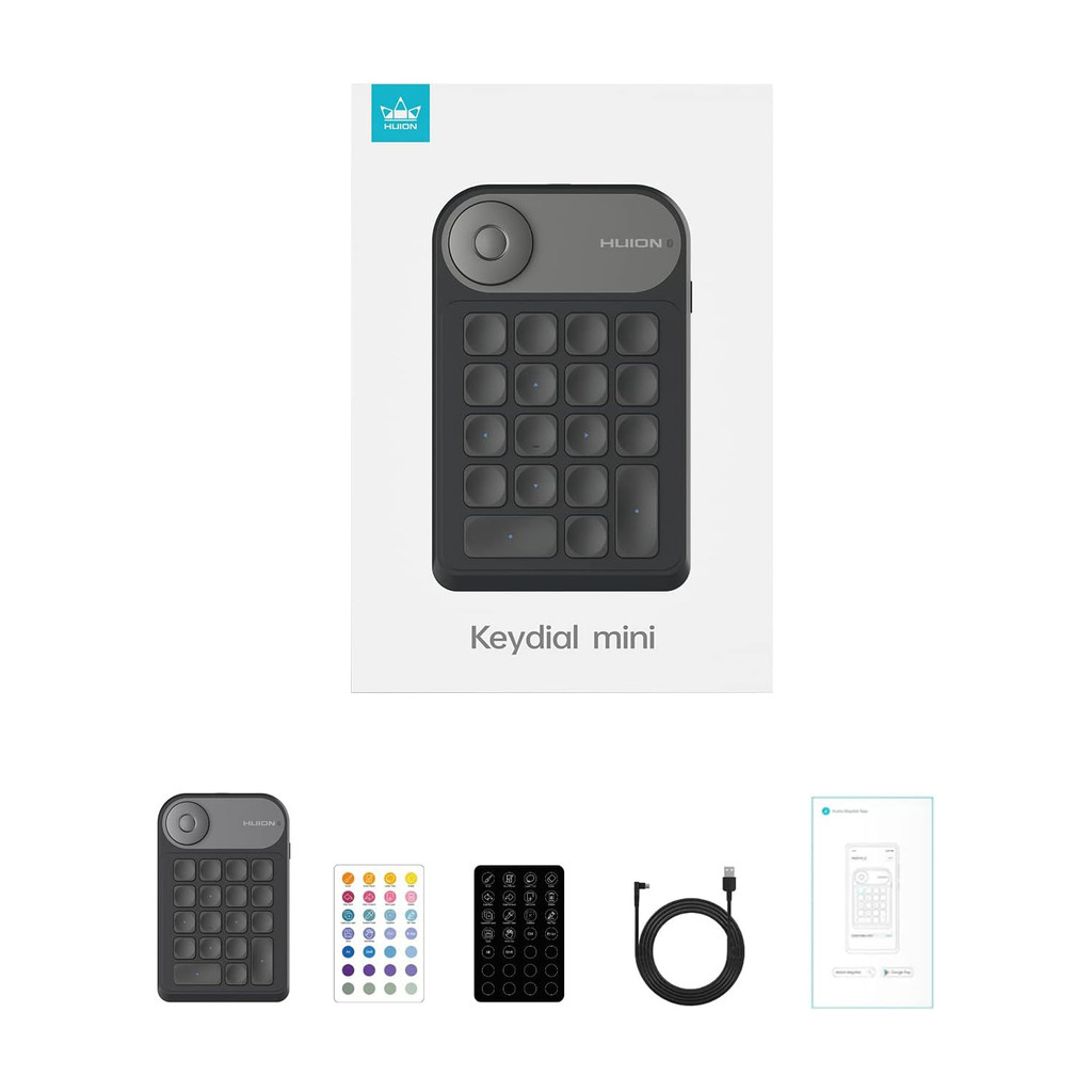 Jual HUION Keydial Mini Wireless Keyboard Bluetooth Connectivity ...