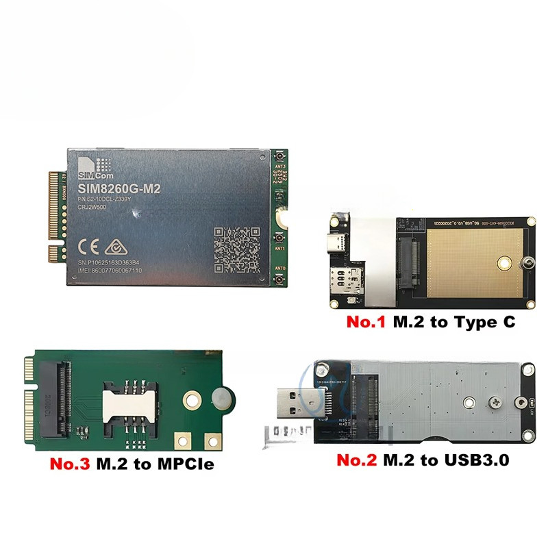Jual SIM8260G-M2 M.2 5G Module Multi-Band C3J2W500 With USB adapter R16 ...
