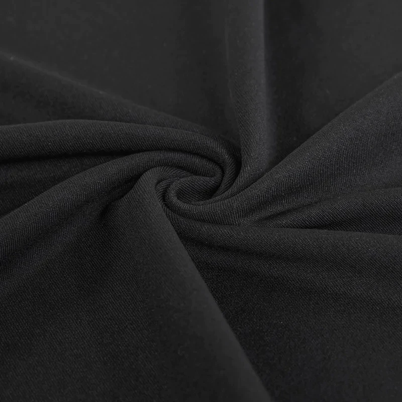 Cover / Sarung Koper Hitam Elastis Poliester Spandeks untuk Koper 18-32 Inch dengan Lubang Pegangan dan Velcro Lindungi Koper dari Goresan dan Lecet